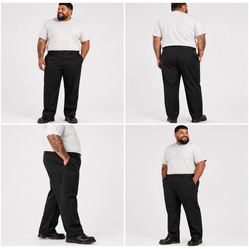 Dickies 874 Original Fit Work Pants Black Mens 56X32 Wrinkle Resistant 874BK